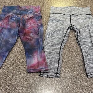 Bundle of 2 Athleta crop leggings size small petite